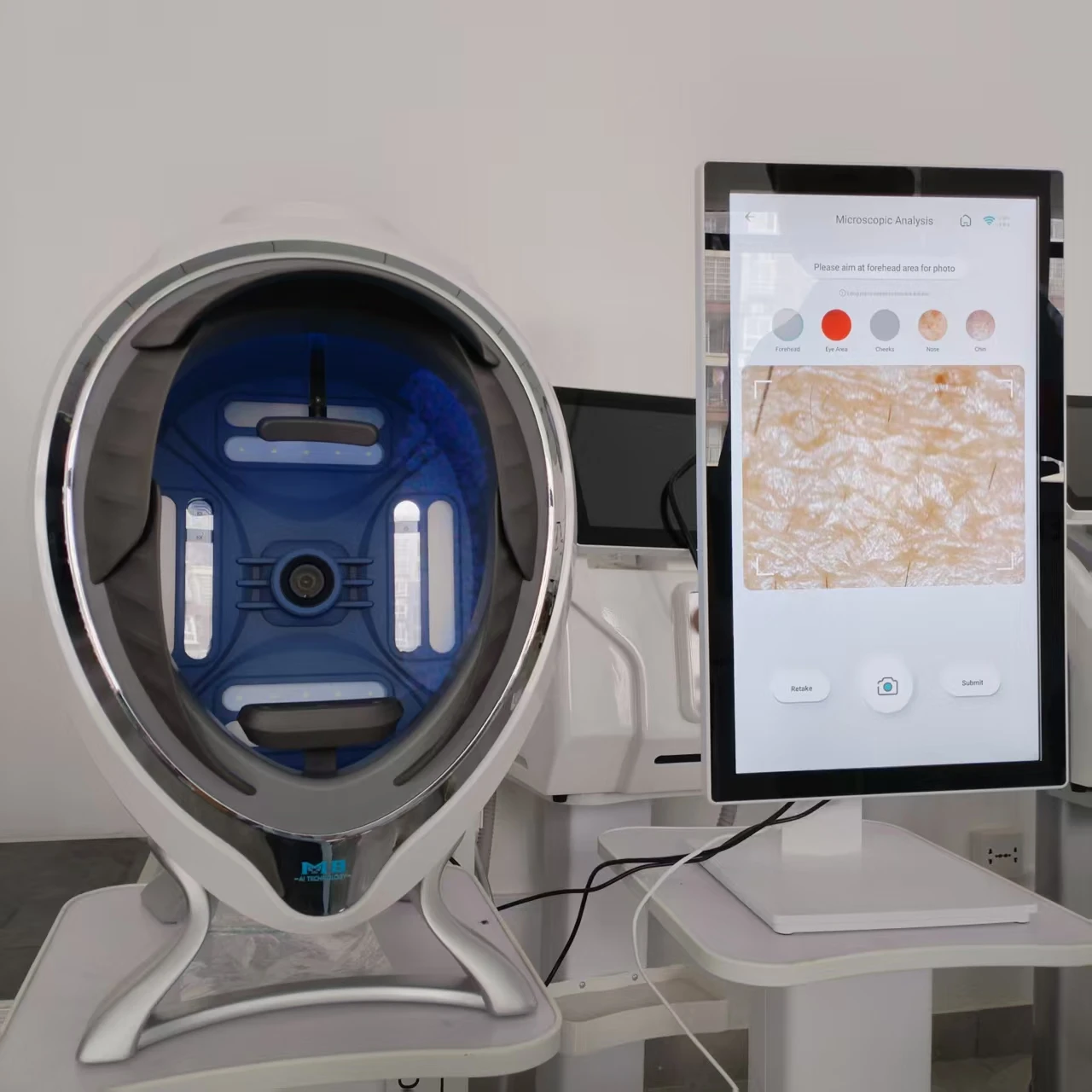 3D AI顔肌分析装置　総合的な肌分析と検出　肌トラブル診断　8スペクトルプロフェッショナル分析