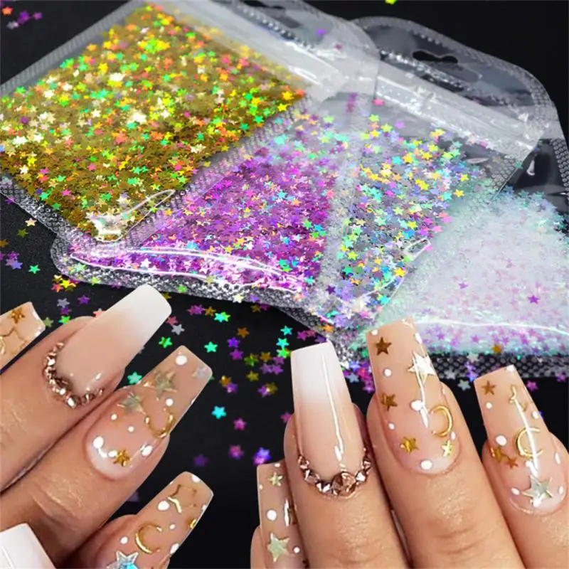Tasche Laser Pailletten Haustier dünne Pailletten Schmetterling Maniküre Pailletten Stern Maniküre Pailletten Nail Art Zubehör Nail Art Pailletten