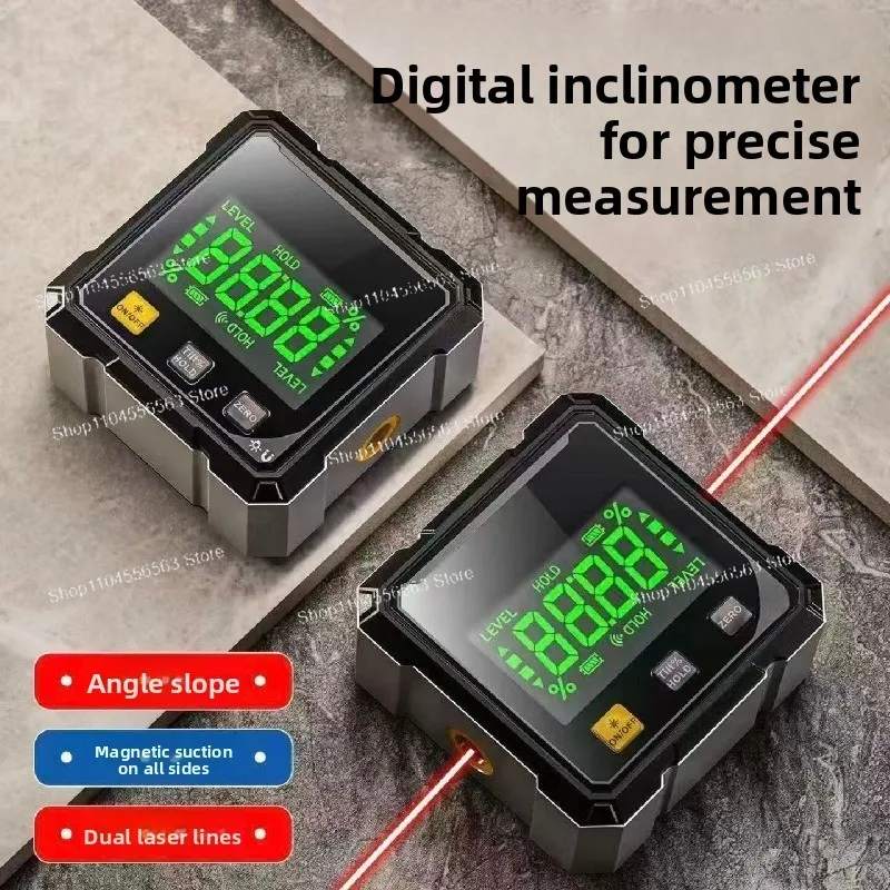 High Precision Digital Display Laser with Leveler Horizontal Angle Inclination Electronic Measurement Angle Tool