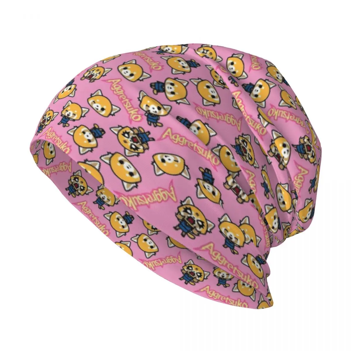 مخصص العدوانية Retsuko قبعة قبعة للجنسين شتاء دافئ بونيه أوم الحياكة القبعات الورك الرسوم Skullies Beanies قبعات الرجال النساء