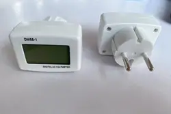 Household voltmeter DM55-1 AC220V AC110V voltage display LCD digital display plug Voltage Meter AC80-300V