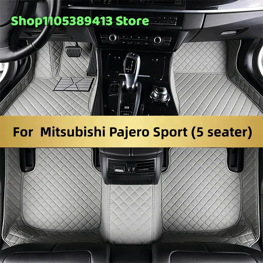 

Artificial Leather Custom Car Floor Mats For Mitsubishi Pajero Sport (5 seater) 2015 2014 Car Mat Accessories Mats Carpets Auto
