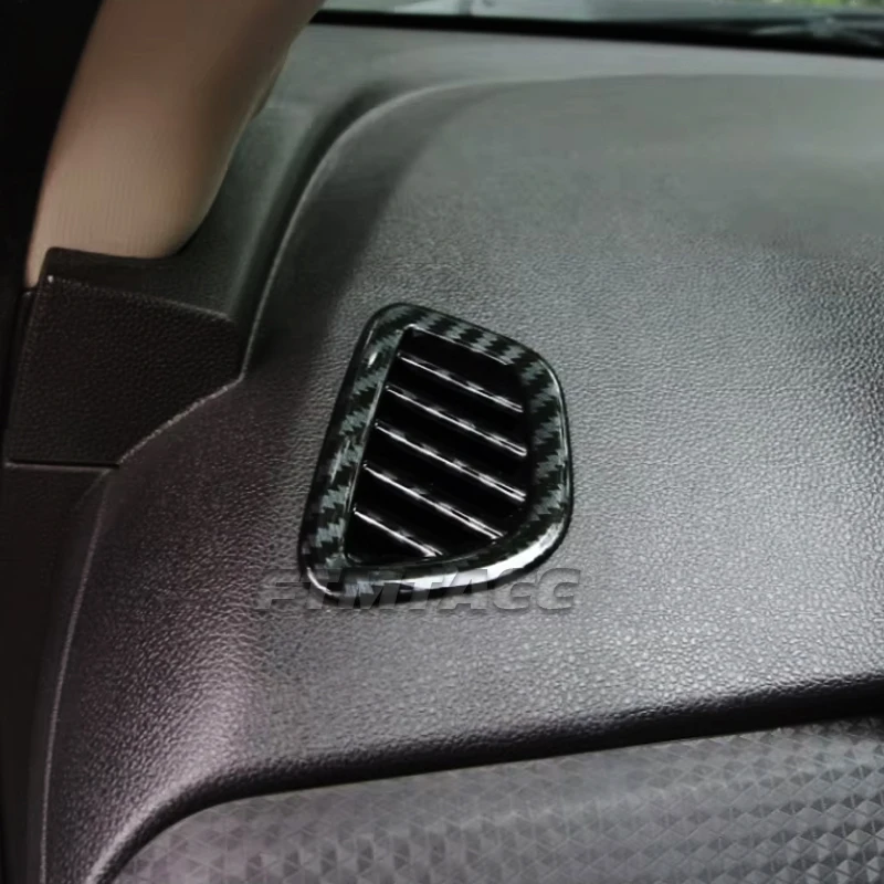 Para Chevrolet Cavali Onix 2019-2024 salpicadero de coche cubierta de salida de ventilación de aire delantera accesorios ABS fibra de carbono