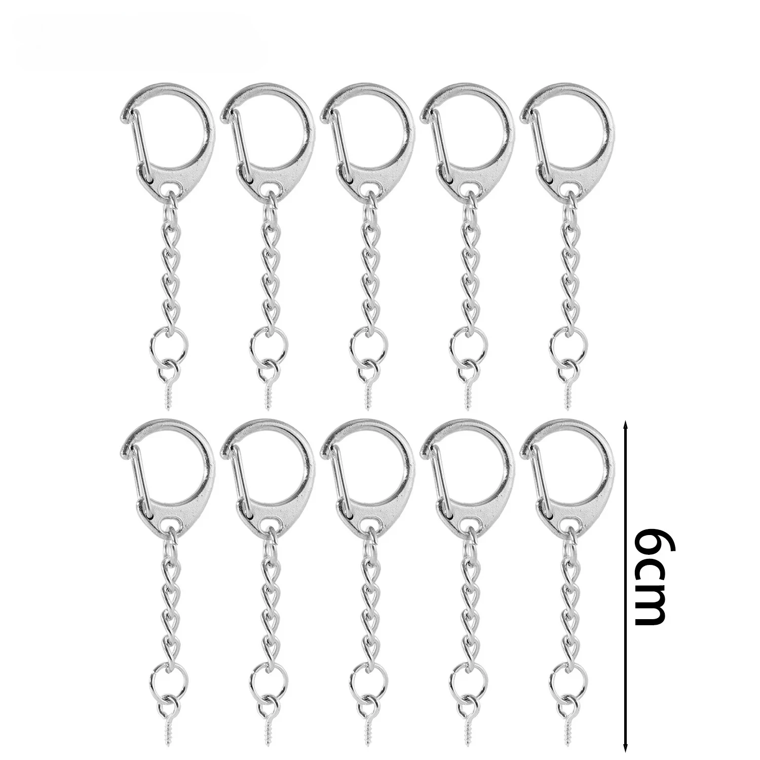 C Shaped Clasps Key Ring Lobster Clasp for DIY Jewelry Making