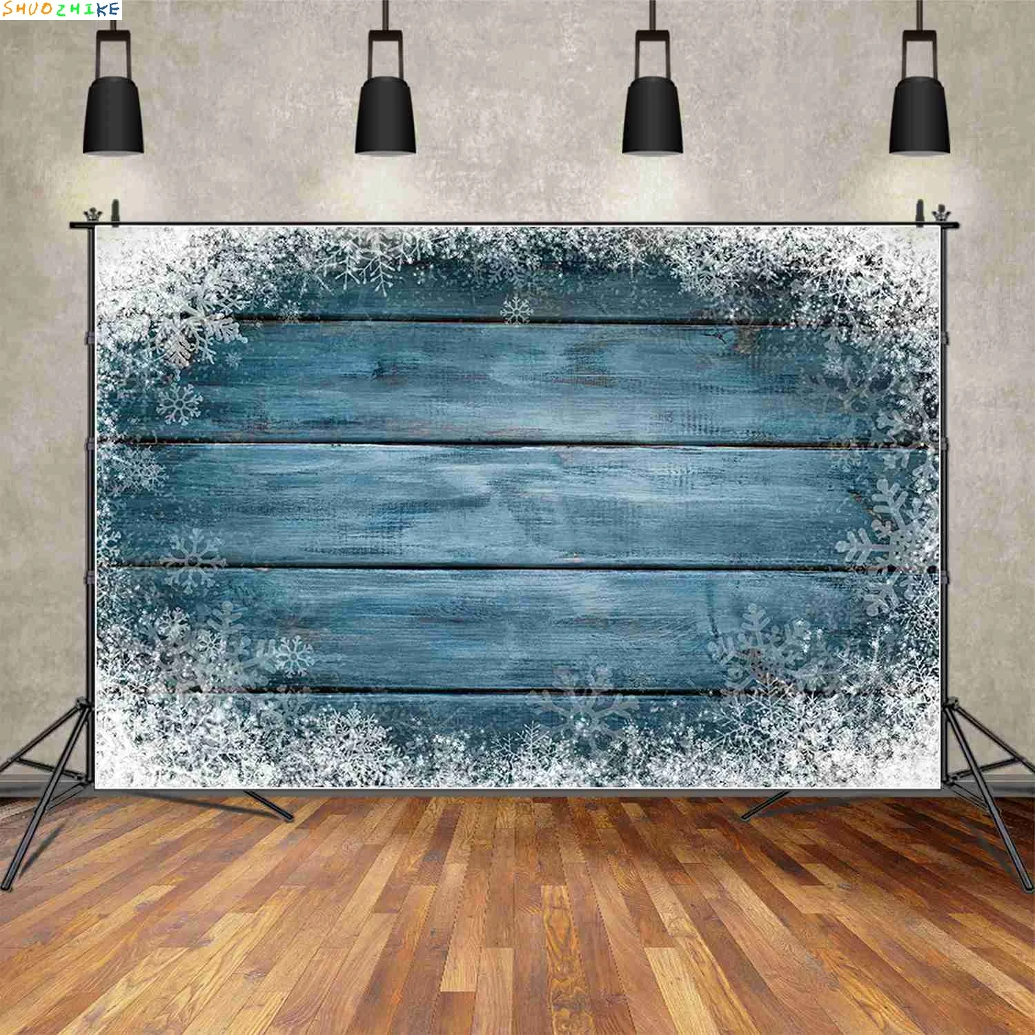 خلفية التصوير الخشبي موضوع المنتج مواد التصوير الخلفيات الخشبية لوحات ندفة الثلج صور اطلاق النار الجدار