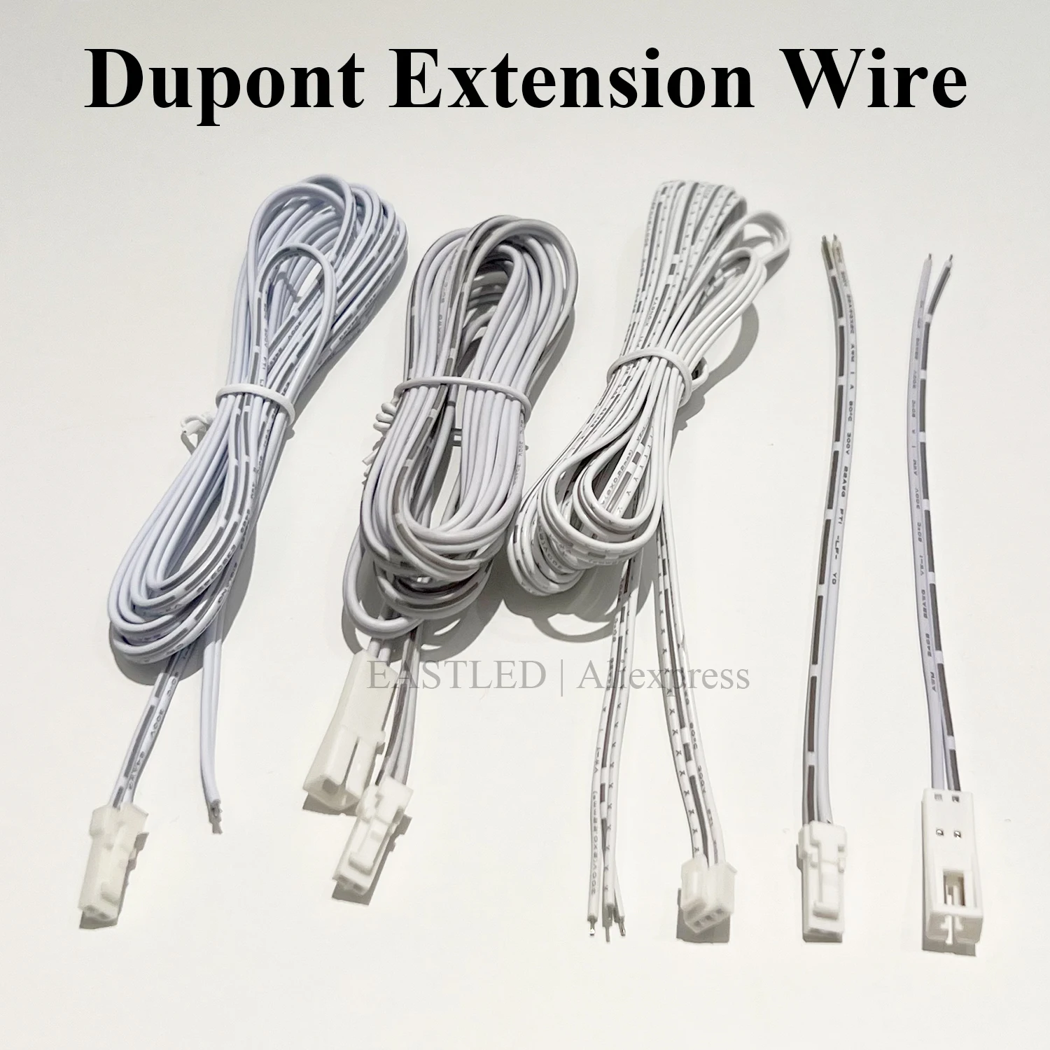 Kitchen Cabinet Light Extension Wire 14cm 30cm 60cm Dupont Cable 2pin Male to Female Plug LED Light Connectors Double Ended Line