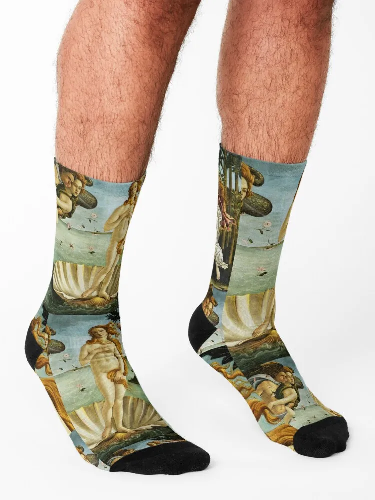 Sandro Botticelli The Birth of Venus 4. collage Socks Running essential Socks Man Women's