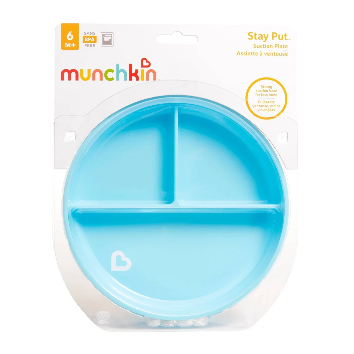 Munchkin Stay Put Divided Suction Toddler Plates