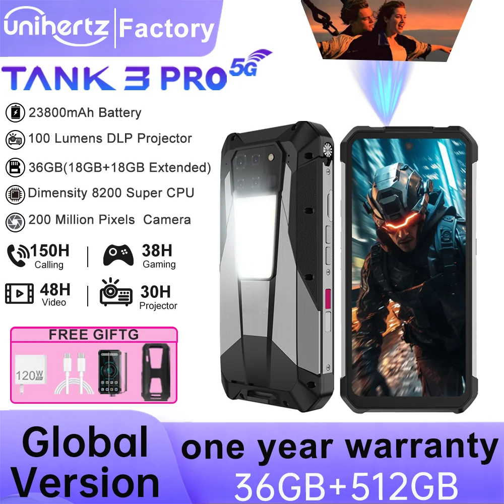Unihertz Tank 3 Pro 8849 Проектор