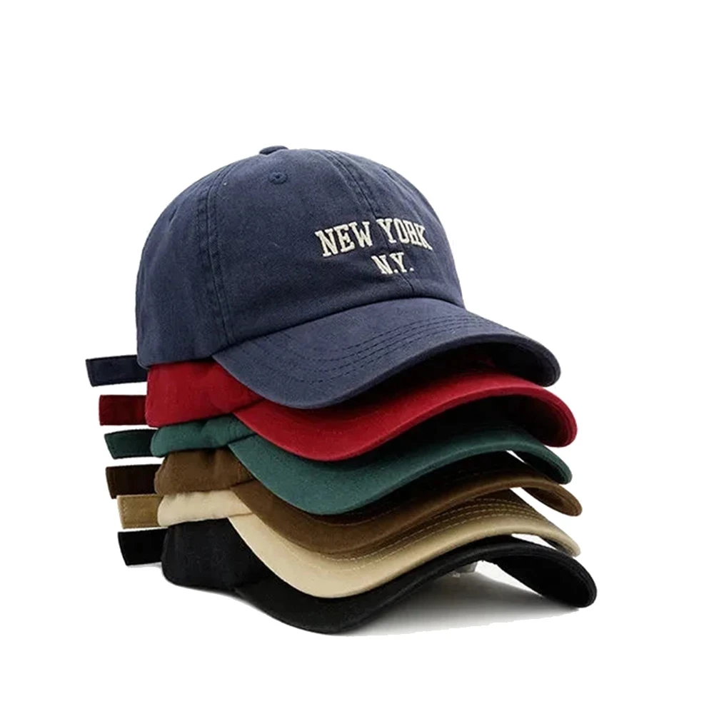 1PCs NEW YORK Wome's Cap For Female Men's Baseball Cap Sports Sun Hat Top Kpop Soft Snapback Retro Hip-Hop Cotton Hats