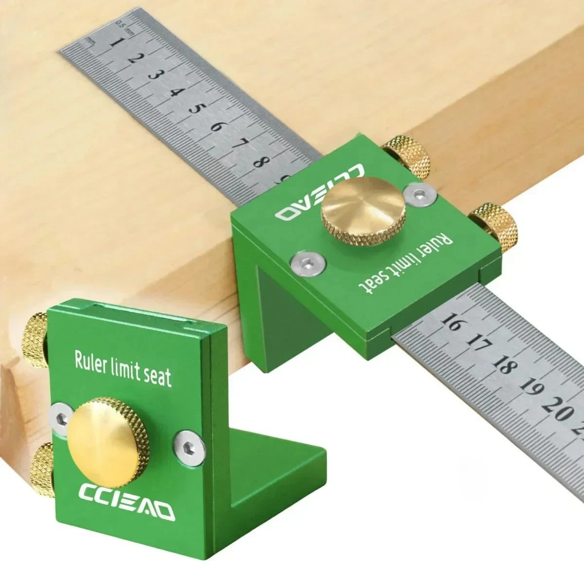 All-in-One Layout Tool: 90° Angle Scribe & T-Marker with Positioning Block for Fast, Accurate Woodworking Layout