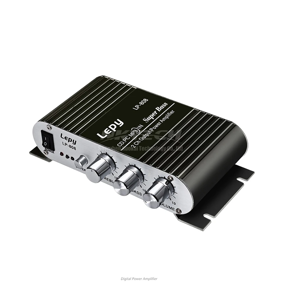 LP-808 Lepy MINI Car Power Amplifier Digital Player Hi-Fi Stereo CD MP3 MP4 PC Speaker Motorcycle Home Super BASS 2-CH Audio AMP