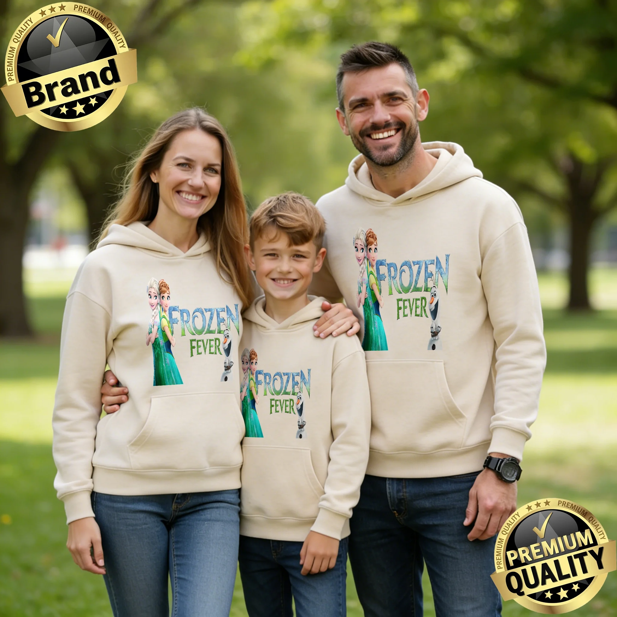 

2026 Autumn/winter Disney Frozen Pattern 100% Cotton Hoodie Parent-child Suit One Piece Causal Keep Warm High-quality Unisex Top