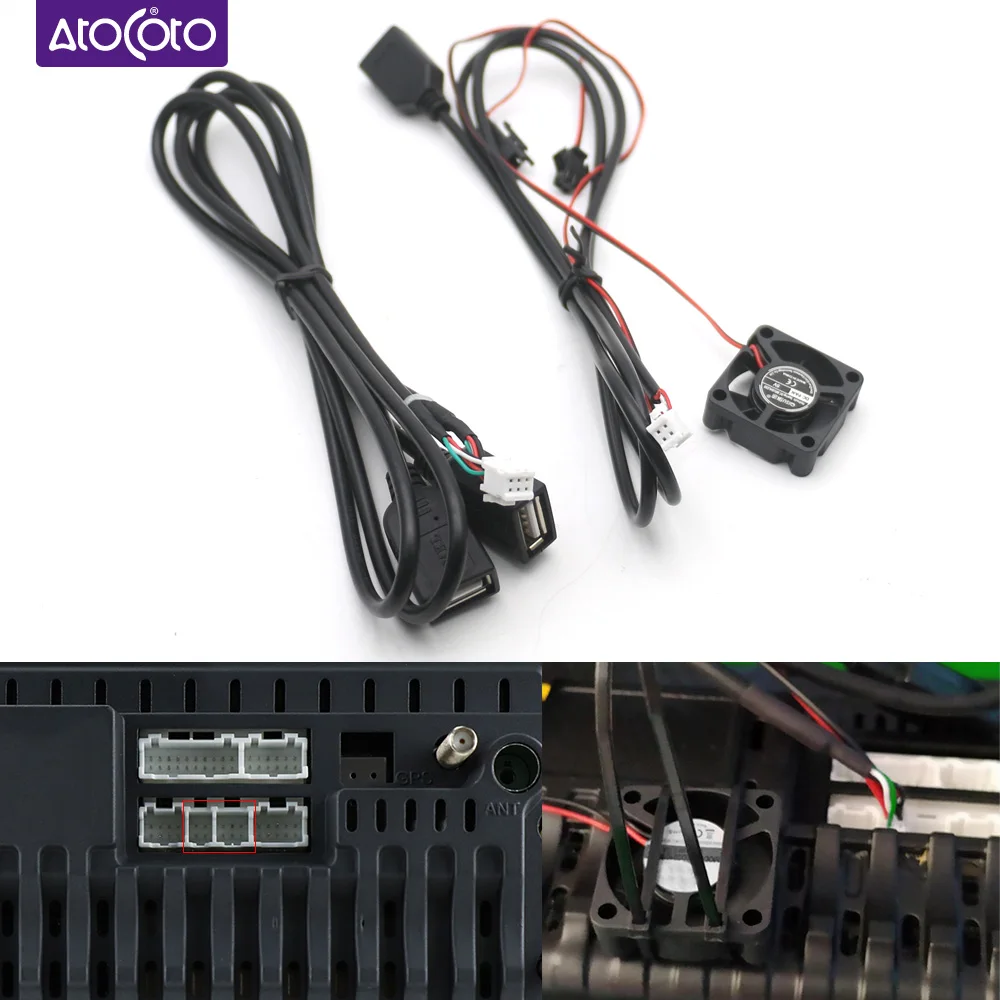 Adattatore per Cavo USB Dual con Ventola di Raffreddamento per Auto: La Soluzione Perfetta per il Caricabatterie del Radiatore del Navigatore Android