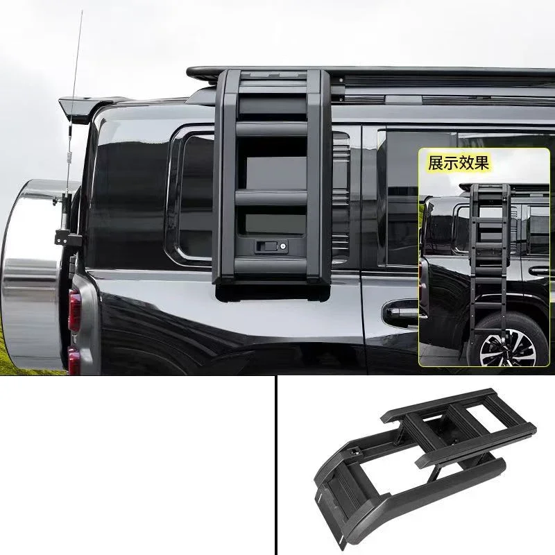 Car Rear Window Side Bad Luggage Holder Kit for Haval H9 2024 2025 2026 Expand Storage Space Ladder Upgrade Roof Rack Autocustom