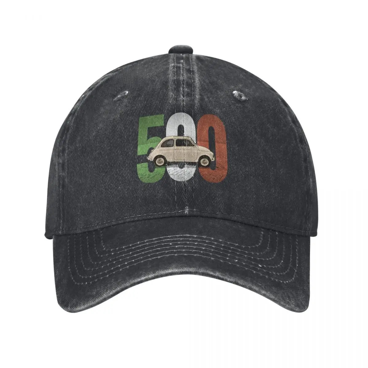 The Classic Fiat 500 on Black Baseball Cap New In The Hat funny hat Women's Beach Men's