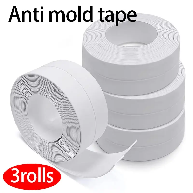 

Caulk Strip PVC Self Adhesive Caulk Tape Sealing Waterproof Silicone Tape for Bathroom Bathtub Kitchen Toilet Windows Moldproof