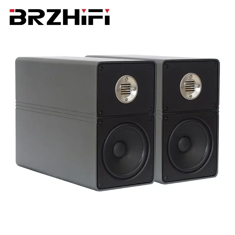 

BRZHIFI Audio Desktop Speaker Aluminum Alloy Bookshelf Office Speaker 4 Inch Passive Two-Way Frequency Household High Fidelity