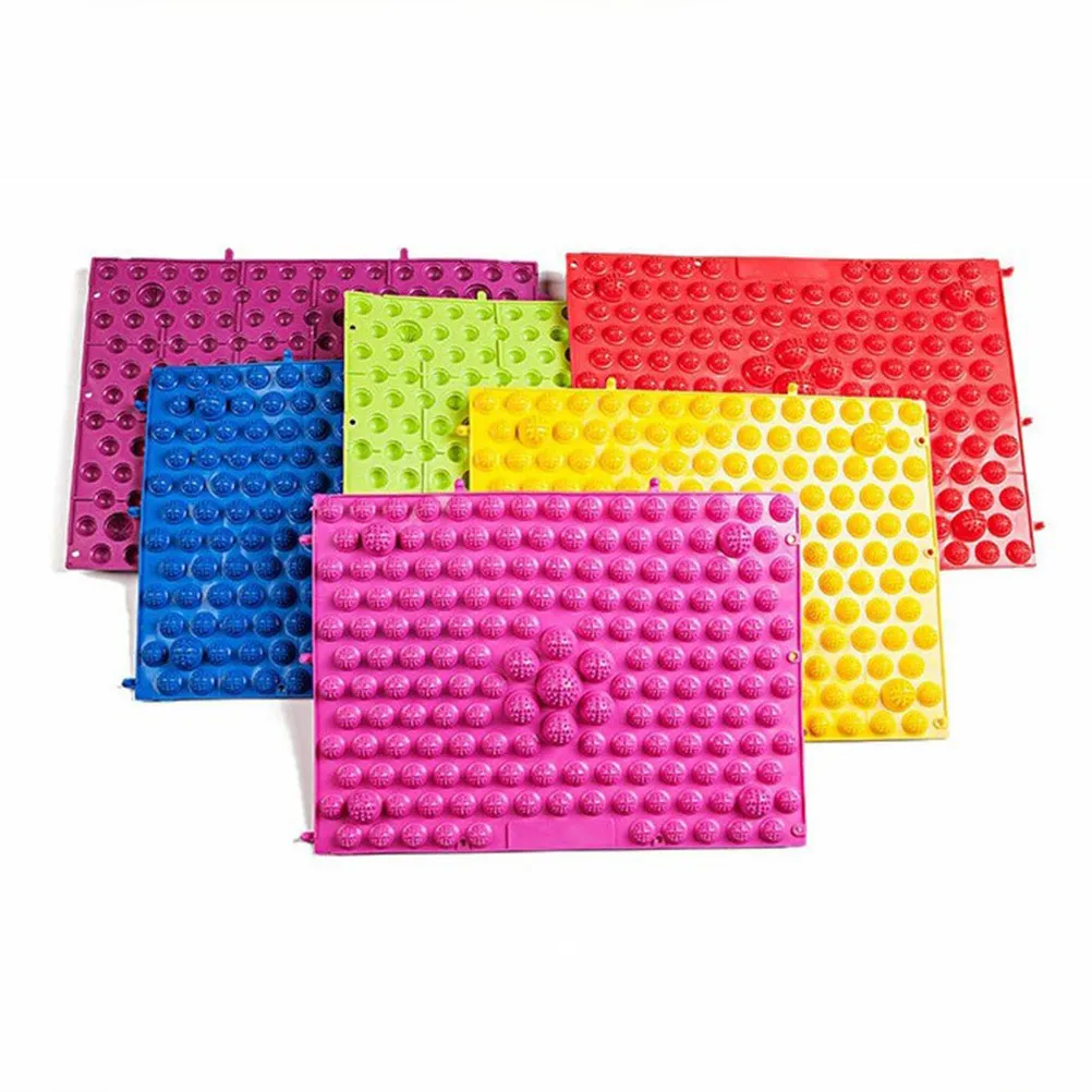 2Pcs Foot Massaging Pad Red Reflexology Mat Toe Pressure Plate Acupressure Relaxation Tool Stimulate Blood Flow Relieve Stress