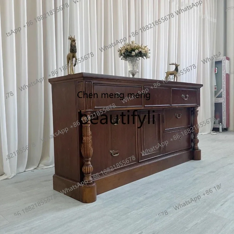 

G Household living room chest French solid wood carved dining side entrance cabinet dressing cabinet