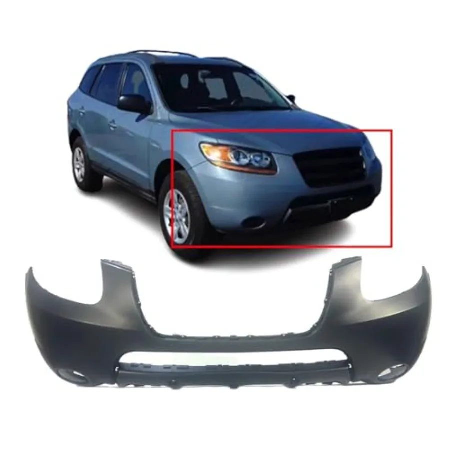 غطاء المصد الأمامي متوافق مع موديل 20072009 Santa Fe GLS GL Limited SE 0709 معدة وجاهزة للرسم تتضمن الضباب L #2