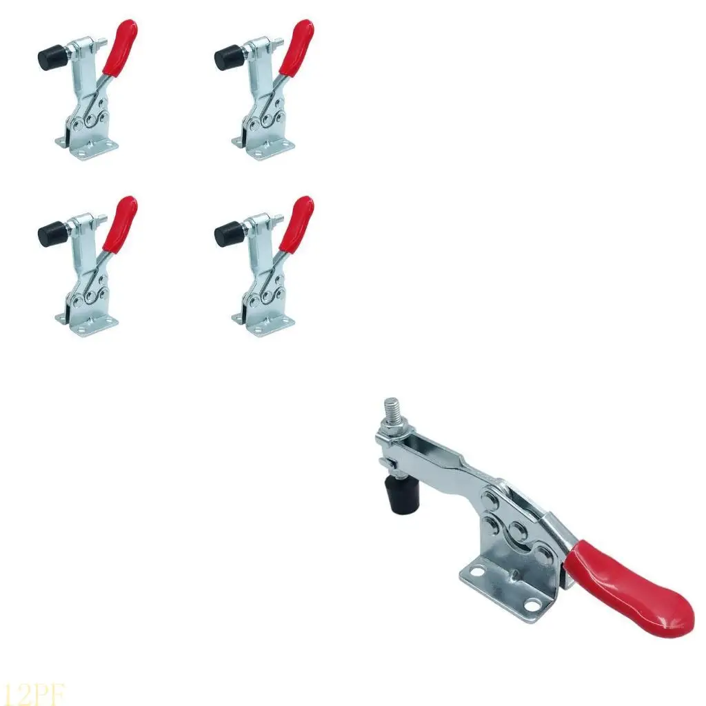 12PF Fast Release Vertical Toggle Clamp with Rubber Pressure Tip Hold Down Hand Tool