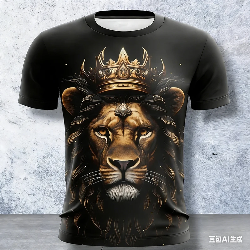 Crowned King of The Jungle for Adults and Children! A Variety of 3D Printed T-shirts Exude A Powerful and Commanding Aura.