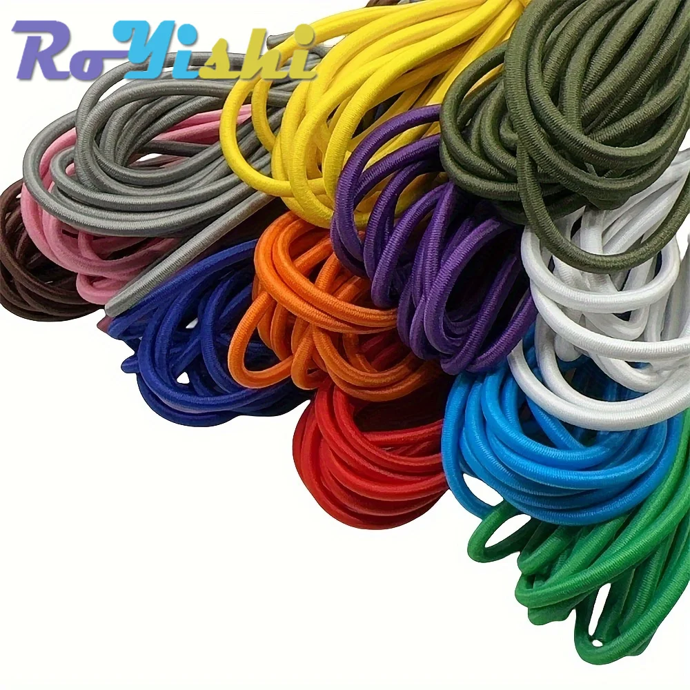 3 Yards 3mm Round Elastics Bungee Shock Cord Elastic Rope Rubber Band Strap String Cordon Shoelaces Sewing Accessories image 6