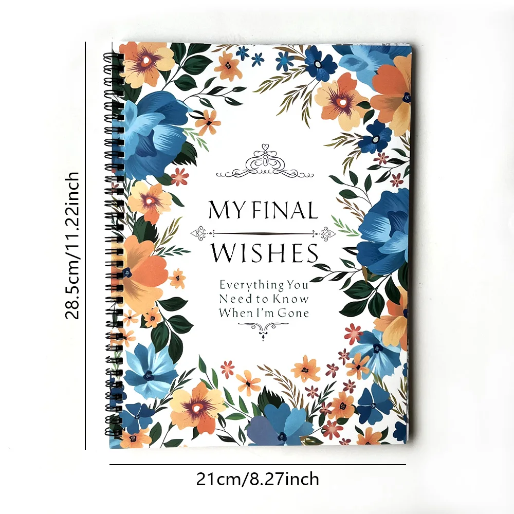 1Pc Life End Planner: My Final Wish List and Organizator - a Comprehensive Guide, Cover Your Account, Property and Wish