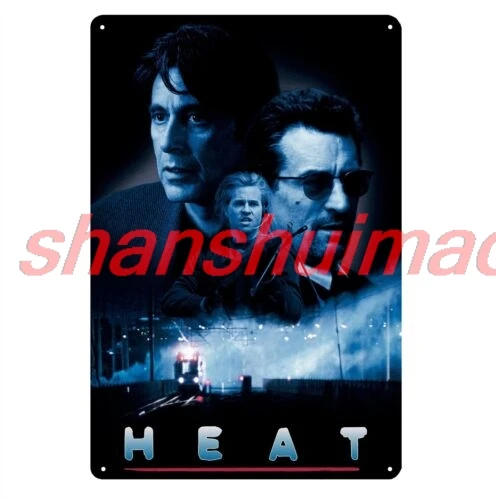 Heat Al PAcino Robert De Niro Movie Metal Poster Tin Sign 20x30cm Plaque