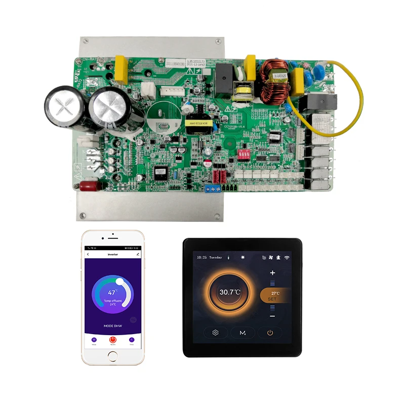 

WiFi Inverter Heat Pump Electronic Control Board Home Appliance PCBA with Heating Cooling Hot Water Functions