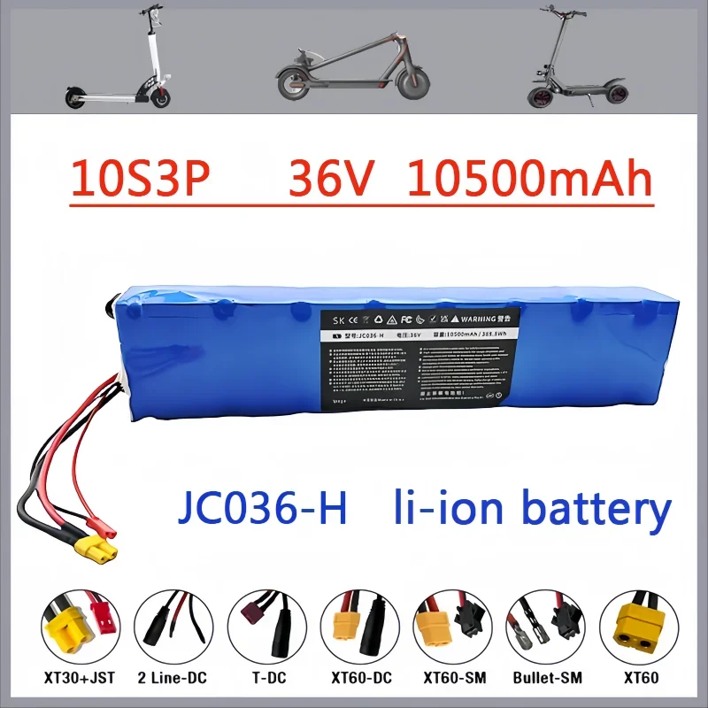 10S3P 36V 10500mAh 36V Electric Scooter Battery Pack 18650  lpega Lithium M365 Electric Scooter 36v Battery Scooter