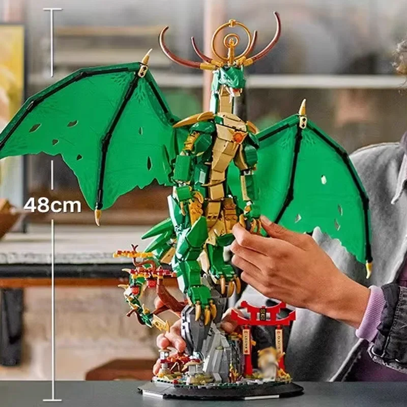 1650PCS Assembly Building Blocks Dragon Figure Model Bricks Toy Home Ornament Christmas Birthday Festival Presents