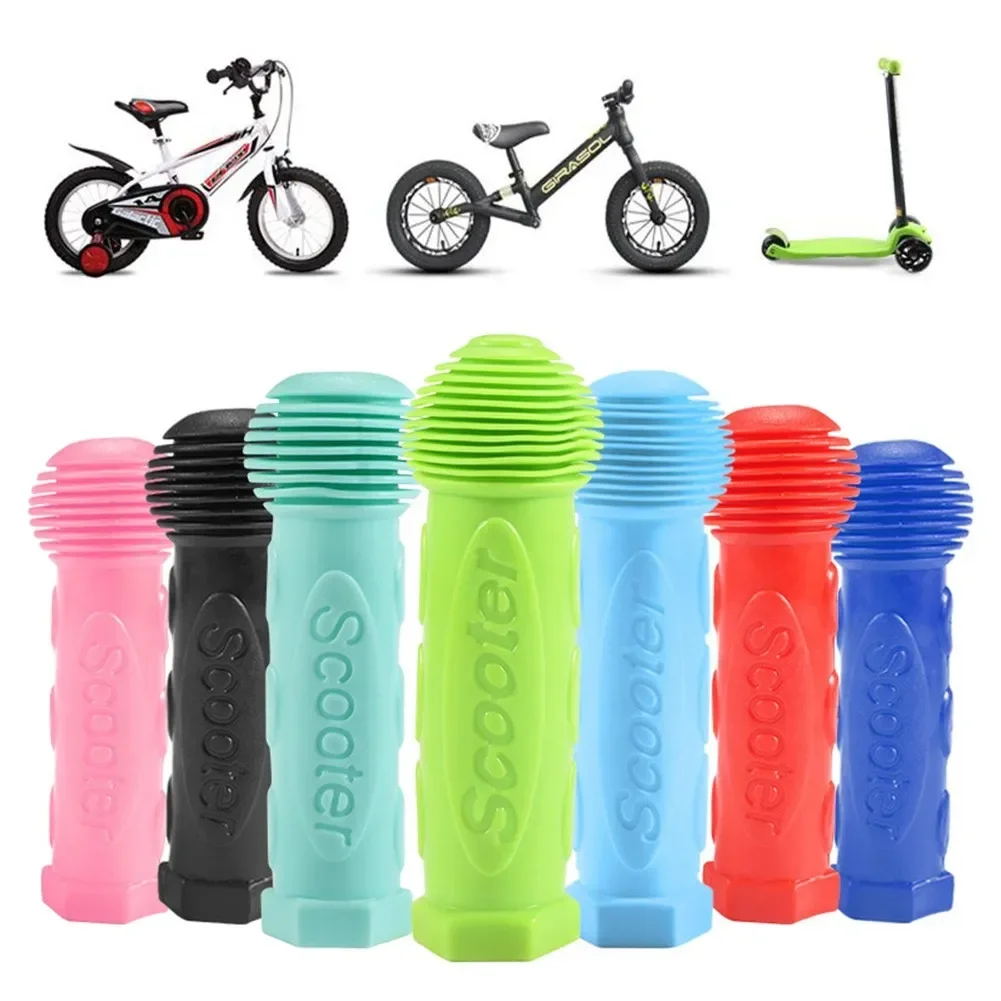 1pair Kid's Bike Handlebar Grips Rubber Waterproof Tricycle Scooter Handlebar Cover Anti-scald Children Bicycle