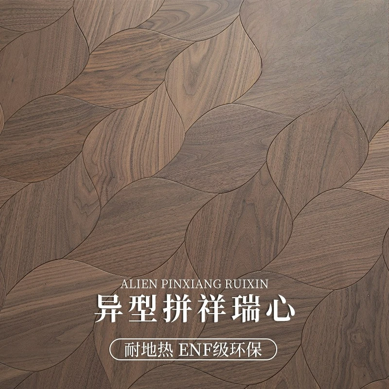 Spot high-end art parquet special-shaped parquet big leaf oak floor multi-layer solid wood 15mm wood floor factory