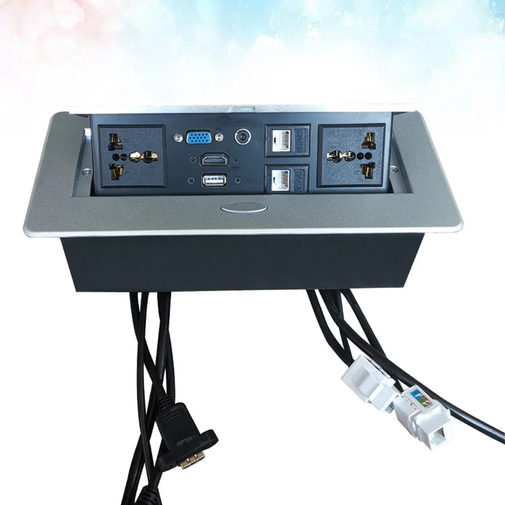 Imagem -04 - Caixa de Conexão Portátil para Sala de Reunião Saída Pop-up Utilitário Umedecido Conveniente 1pc