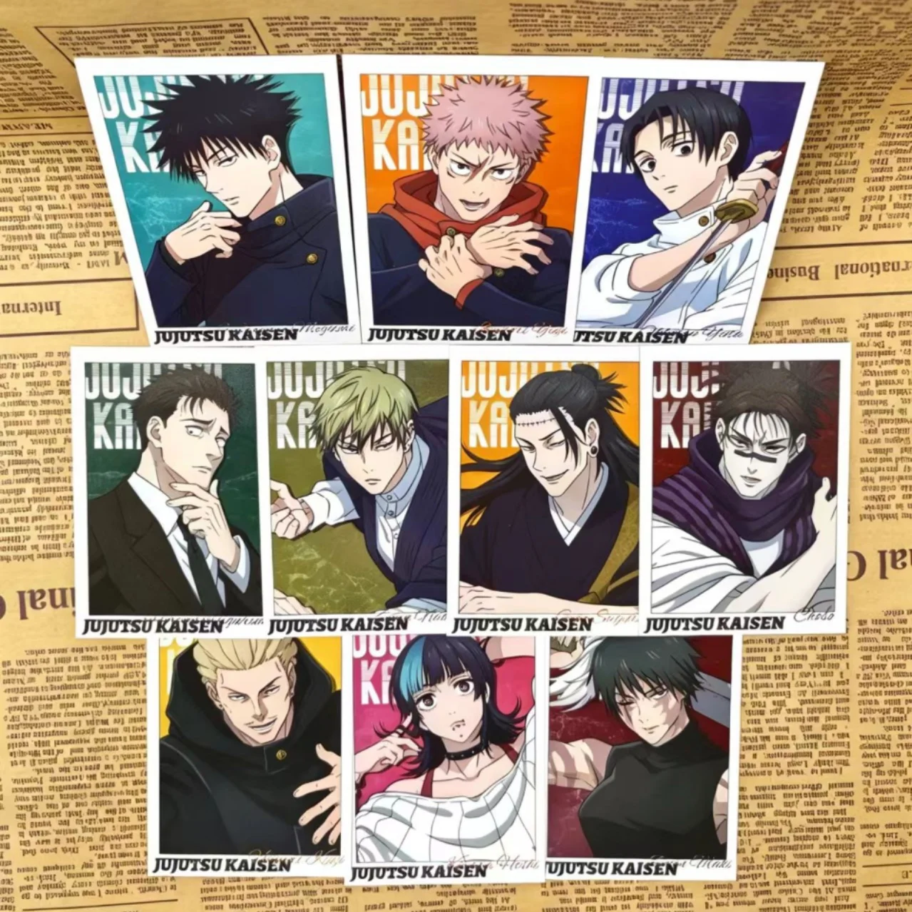 10Pcs/Set JJK Jujutsu Kaisen Lomo Cards Mini Photocard Yuji Megumi Nanami Character Postcard Bookmark  Fans Collectible Gift