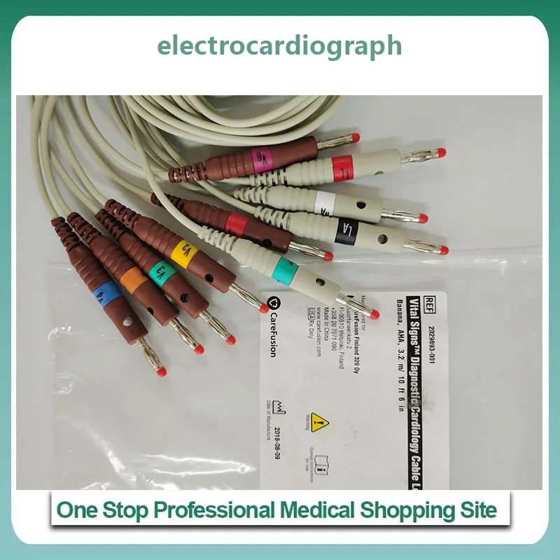 GEoriginal electrocardiogram machine Integrated 12lead cable refer to MAC1200 MAC800 MAC400 MAC600 MAC1600 MAC2000 MAC3500 15pin