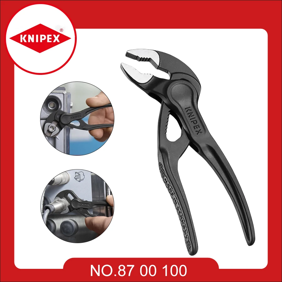 

KNIPEX Cobra XS 8700100 Mini Water Pump Pliers 100 mm Suitable for Narrow Spaces