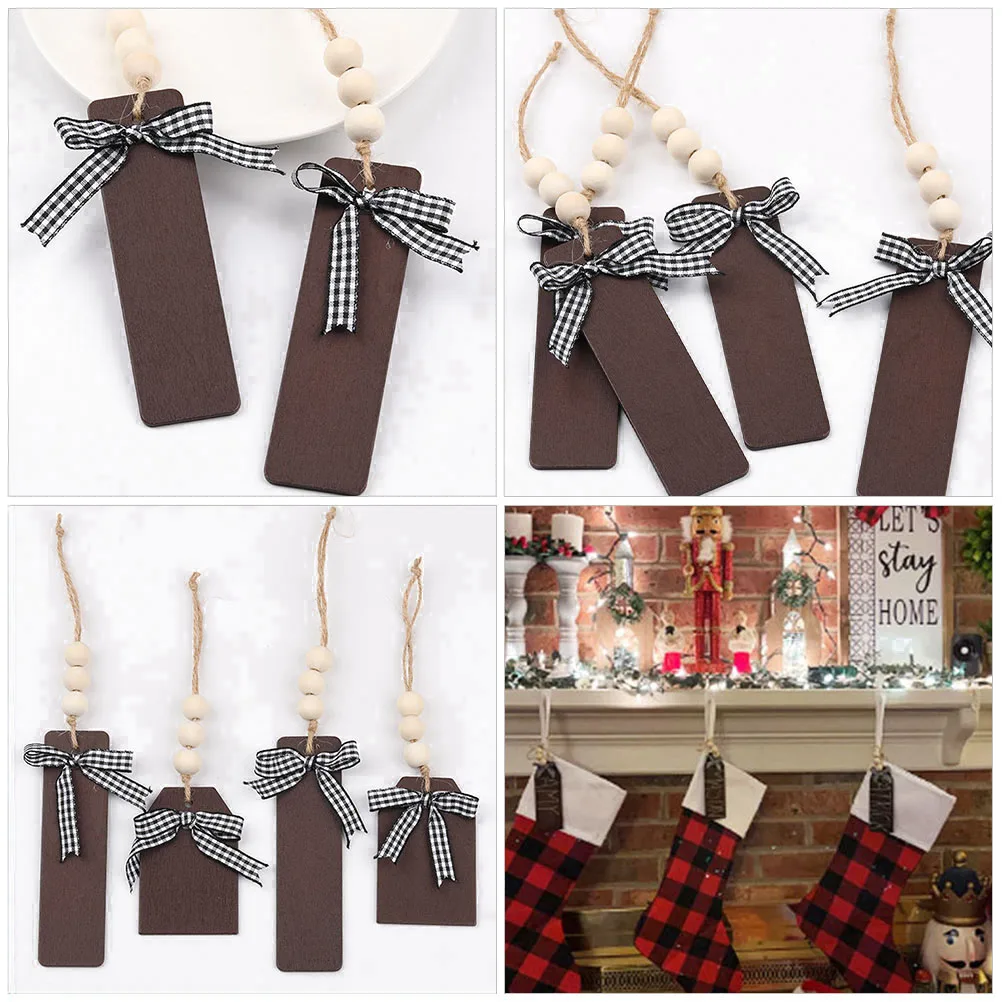 

12pcs Christmas Tree Decoration DIY Hanging Tags Wooden Ornaments Craft Supplies Xmas Party Home Decor Unfinished Wood Pendants