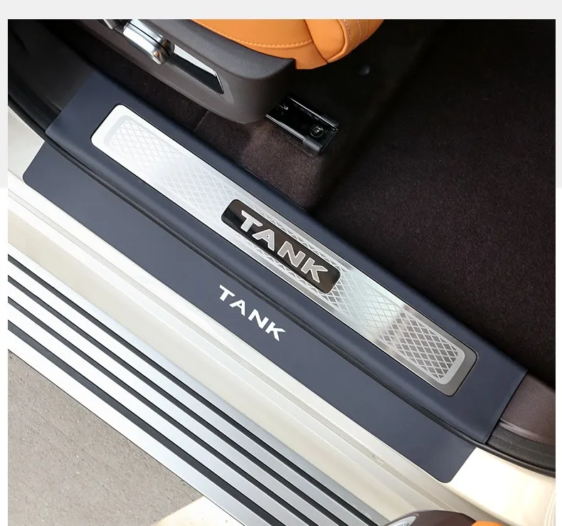 

Tank 500hi4 leather threshold strip interior modification welcome pedal new energy decorative parts rear guard plate special