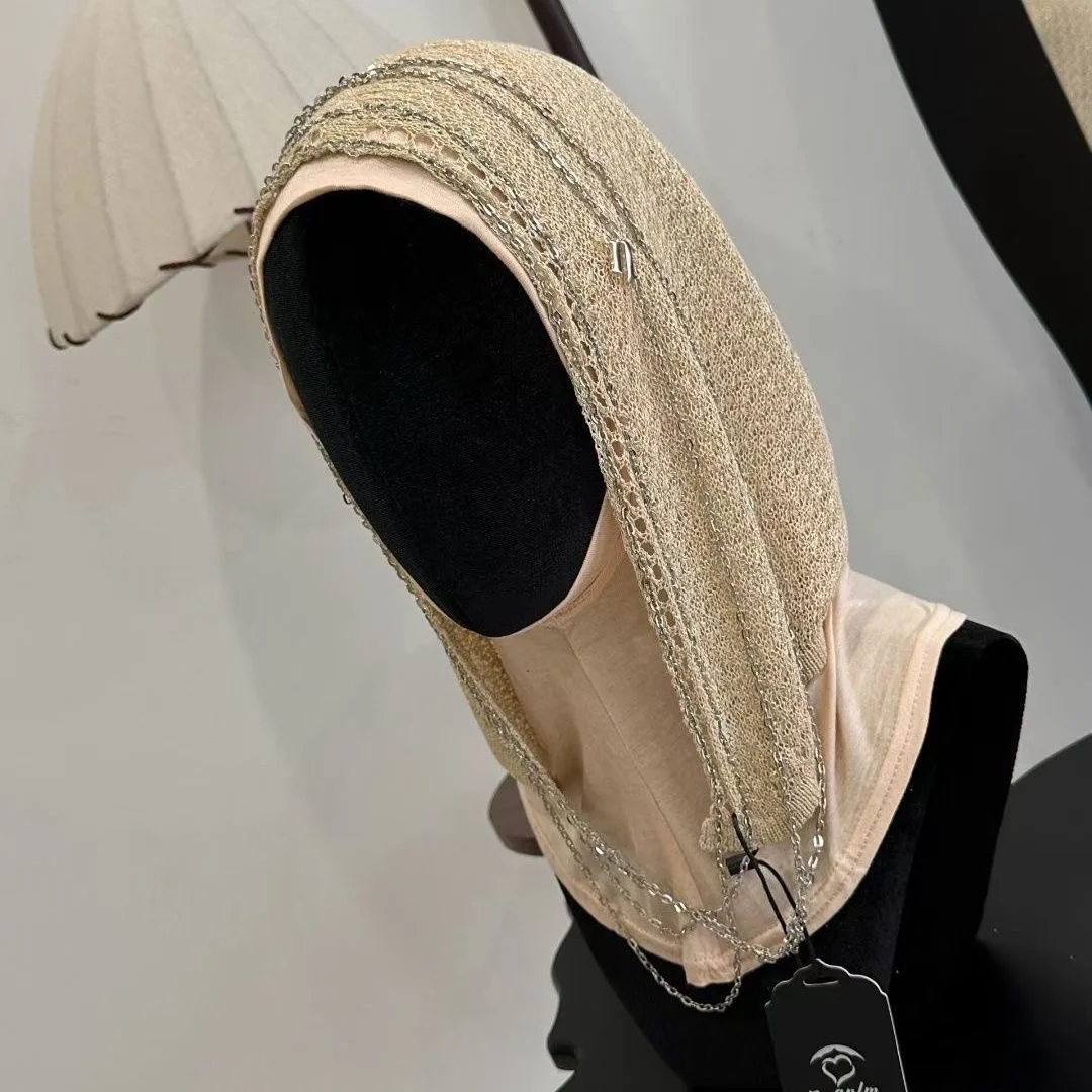 Catene Hijab pronte per donne musulmane invernali da 2 pezzi/set