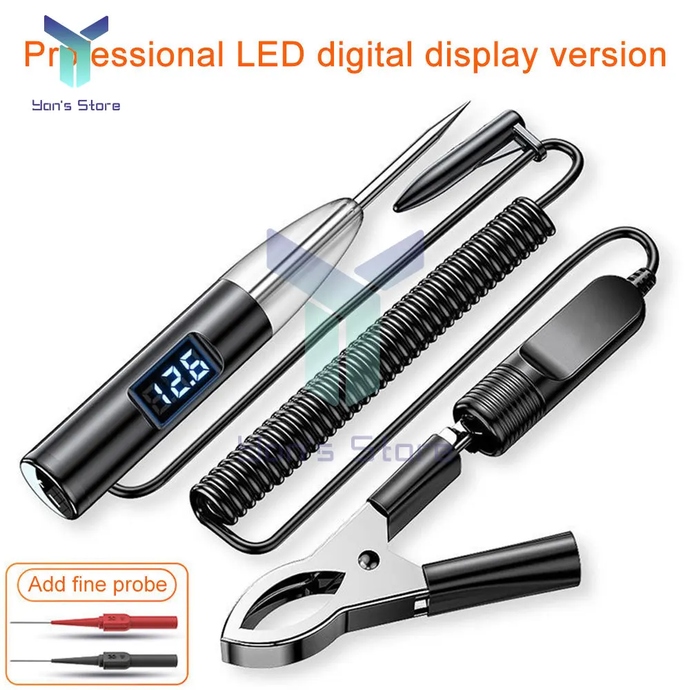 

Авто грузовик напряжение электрическая цепь тестер ручка 24 В светодиодный цифровой дисплей силовой зонд ремонт автомобилей автомобильные диагностические инструменты