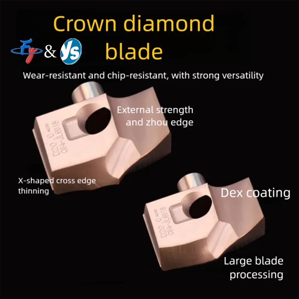 YS Universal Crown Drill إدراج لقمة أسنان سيف كربيد صلبة لأداة الحفر CNC ذات الفتحة العميقة
