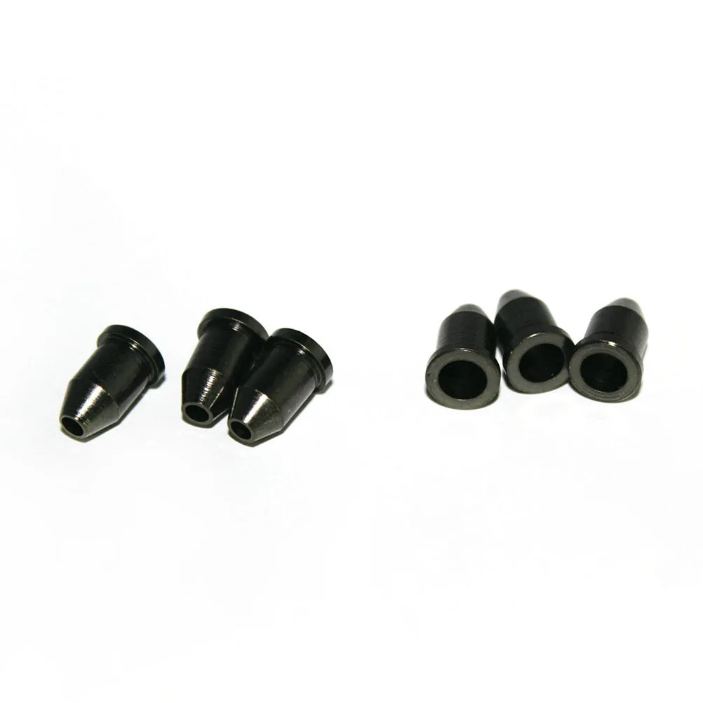 

6 Pcs Mounting Guitar String Buckle Through Body Ferrules for Bass Black Accessories