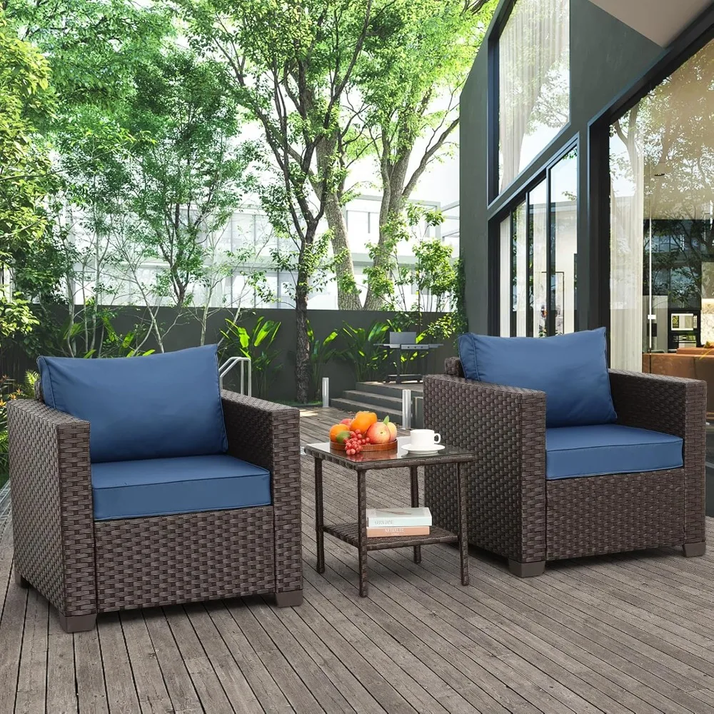 

Outdoor Club Chair 3-Piece Set Terrace Single Sofa Chair Tea Table Outdoor Sofa Emphasis Chair 2nd Floor and 2nd Floor