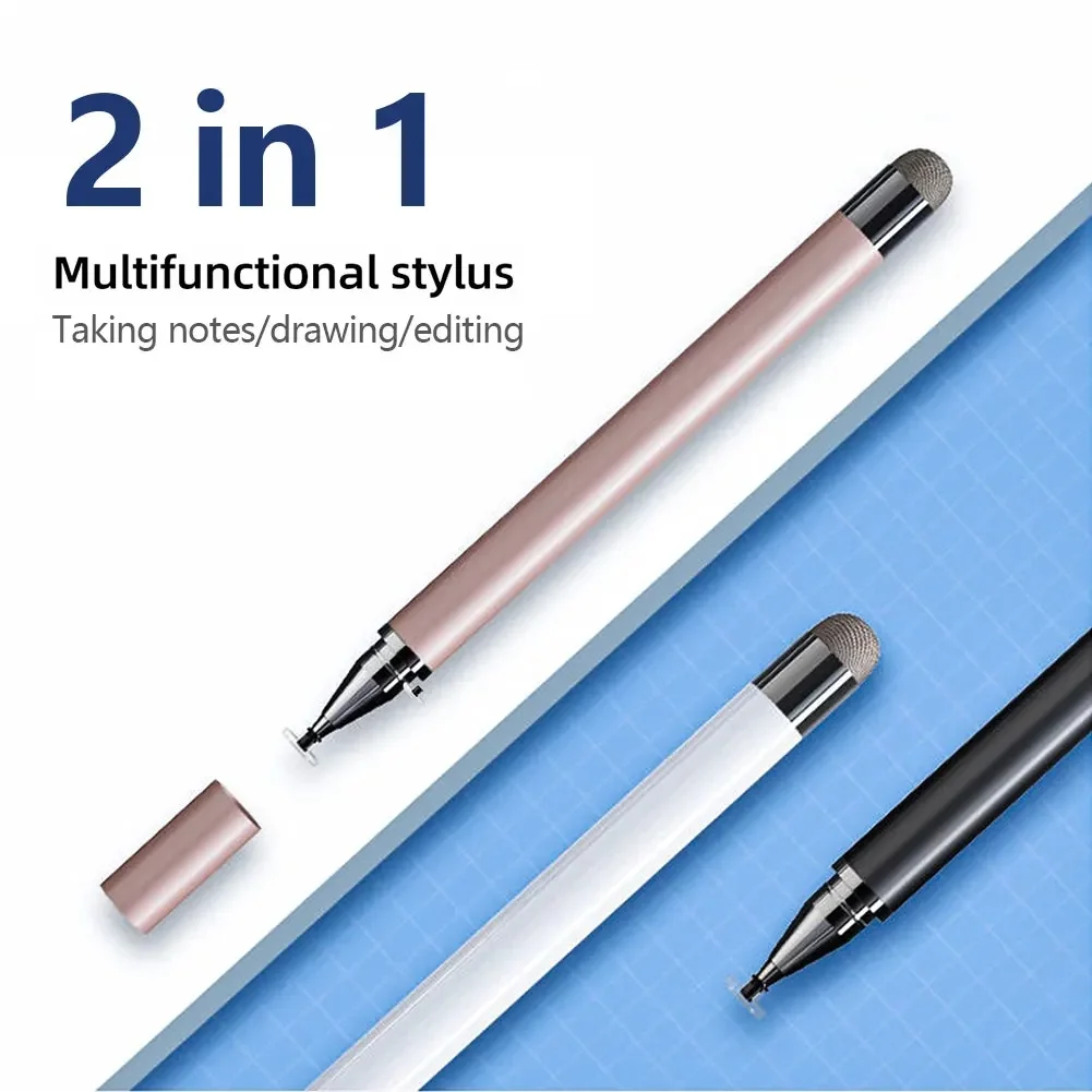2 In 1 Stylus Pen For Cellphone Tablet Capacitive Touch Pencil For Iphone Samsung Universal Android Phone Drawing Screen Pencil