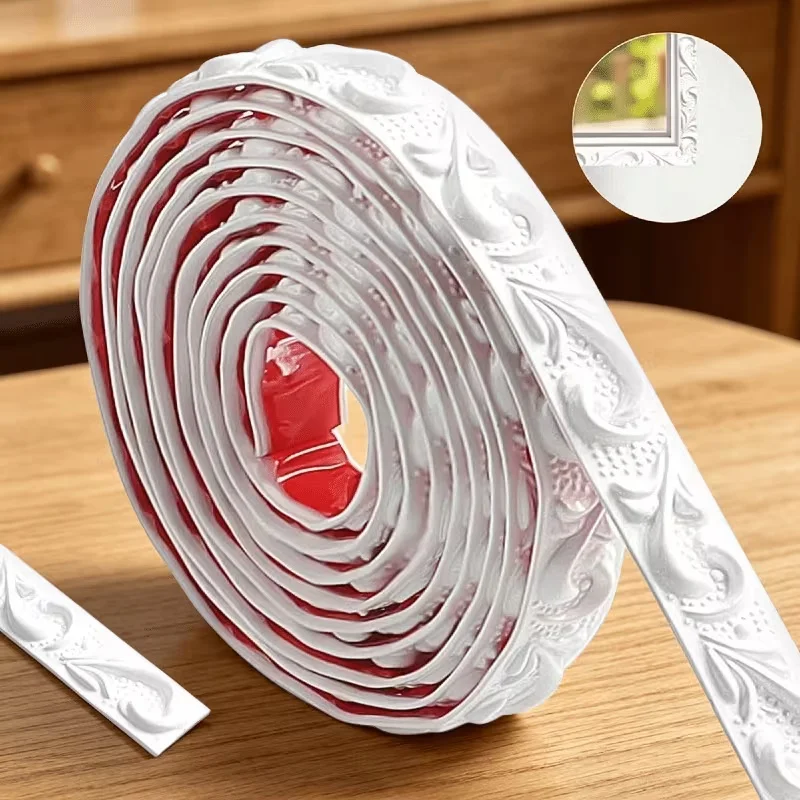 1pc PVC Self-Adhesive Soft Line Gypsum Ceiling Decorative Strip,Self-Adhesive PVC Decorative Wall Molding for Hom for Furniture