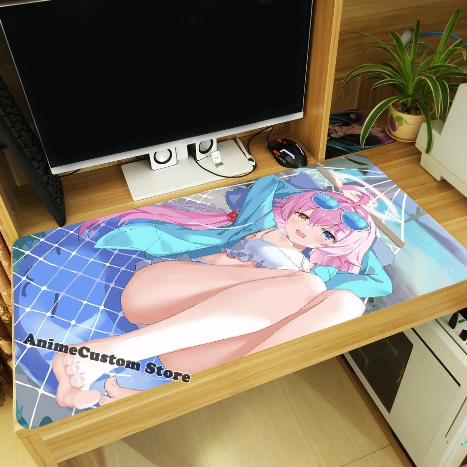 Anime Blue Archive Takanashi Hoshino Game Girl Thicken Large Mouse Pad Mice Mat Keyboard Mat Otaku Gaming Playmat Cosplay Gift