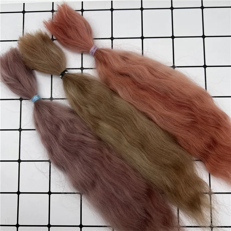 Neue Ankunft 4 Farben 100% Reine Handrooted Mohair für DIY Reborn Baby Puppe/Bjd Puppe Reborn Puppe Zubehör